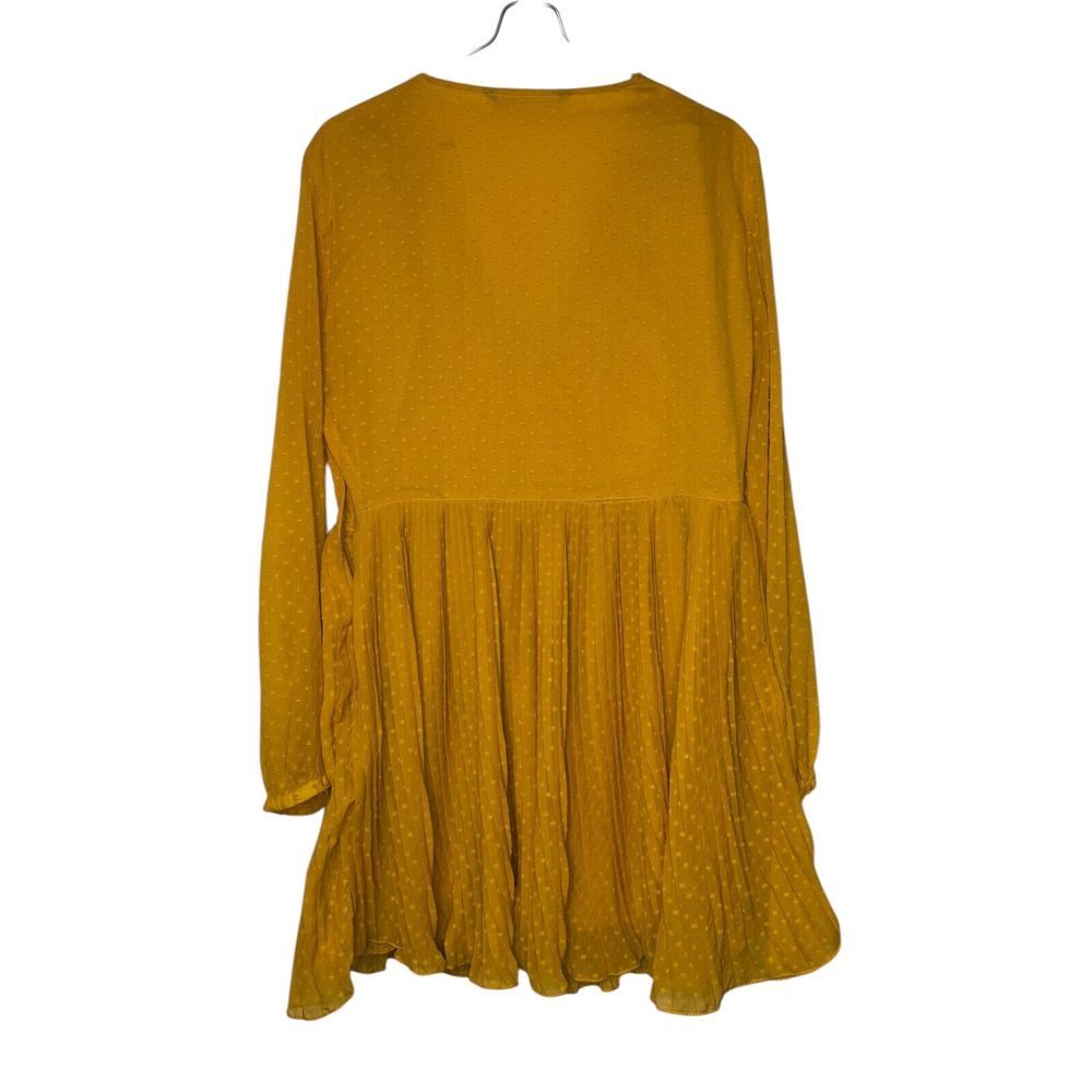 Zara Women's Dress Mini Polka Dot Lace Pleated‎ Hem V-Neck Balloon Sleeve Medium - Picture 8 of 11